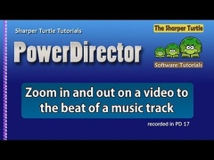 PowerDirector - Zoom in and out on a video to the beat of a music track